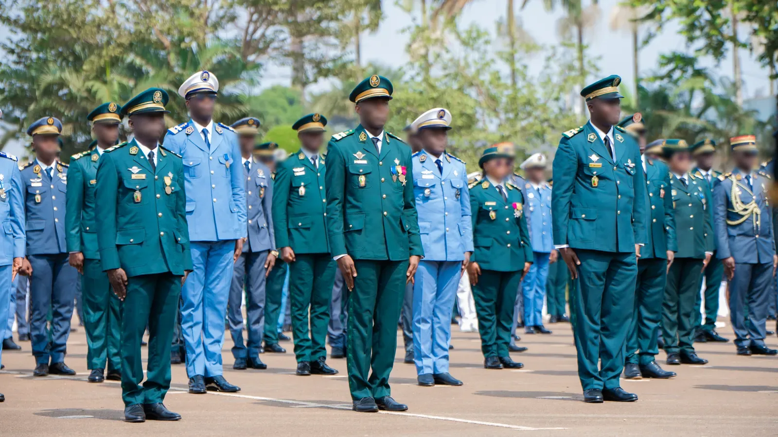 A row of officers in uniform, photograph by L21STUDIOS